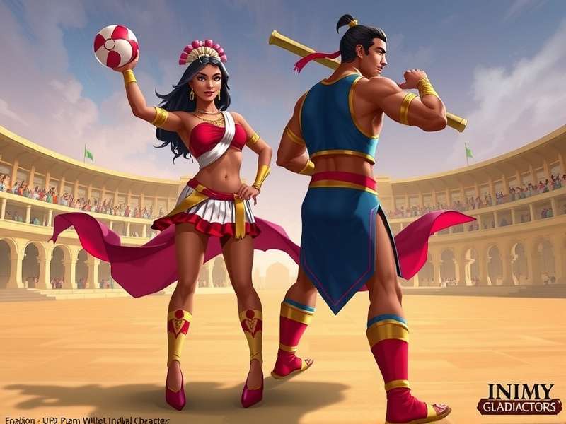 Jasprit, Meera, Arjun, and Neha - India's Gladiators Volley Prime Gladiators Indian Characters